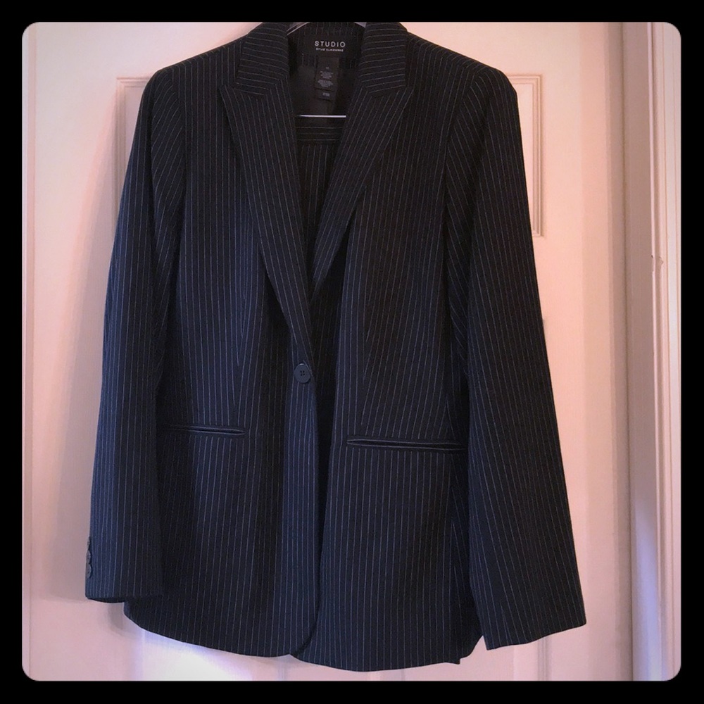 Pinstriped 2 Piece Suit